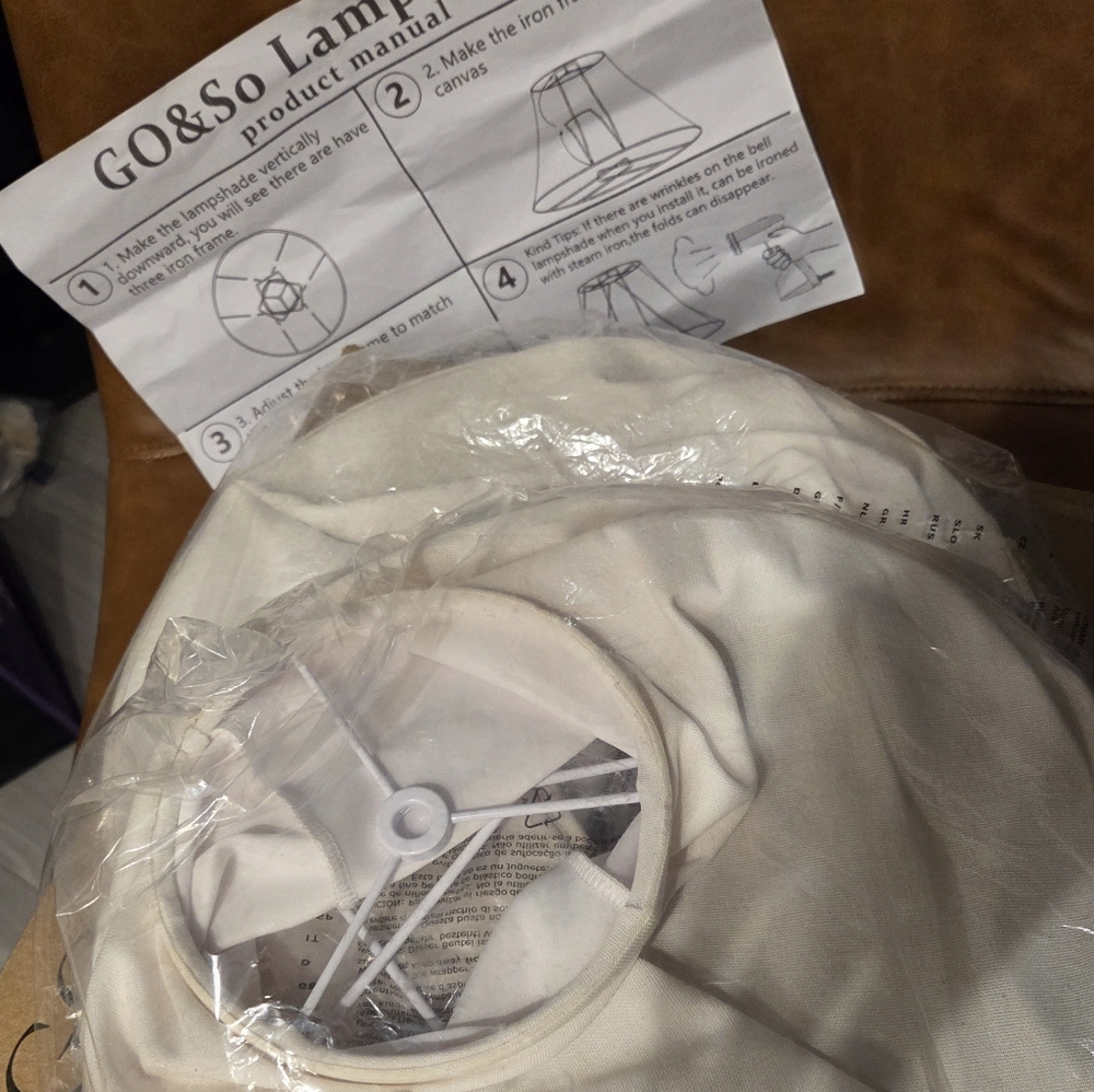 2 New 2 GO&So Lamp Shade in Cream